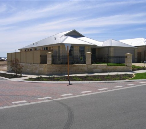 Combination limestone piers with capping