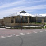 Combination limestone piers with capping