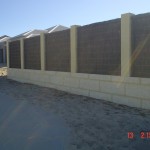 Limestone wall piers & bushbrush inserts