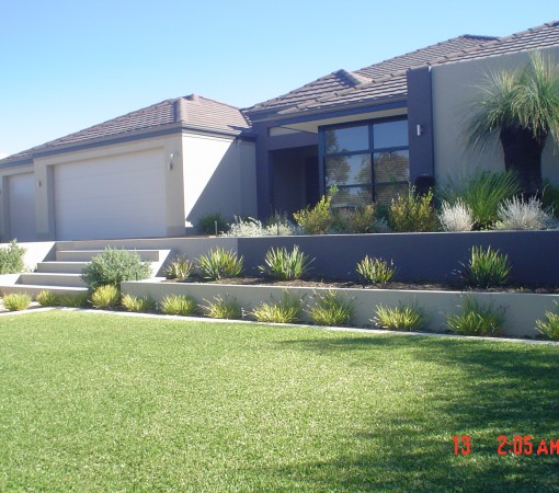 Rendered Steps & Garden Beds